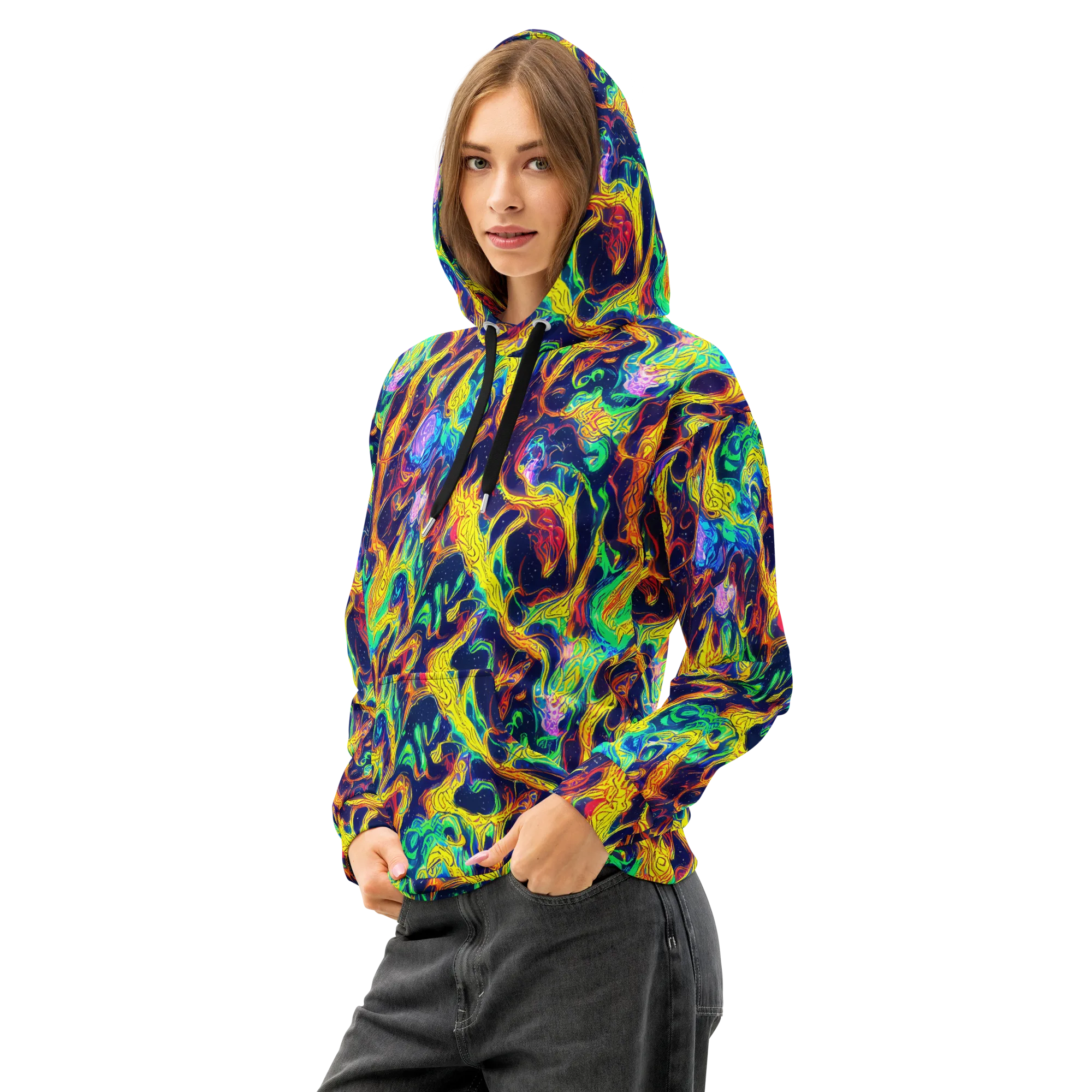 Fever Dream Galaxy on Cotton Hoodie — Left Front