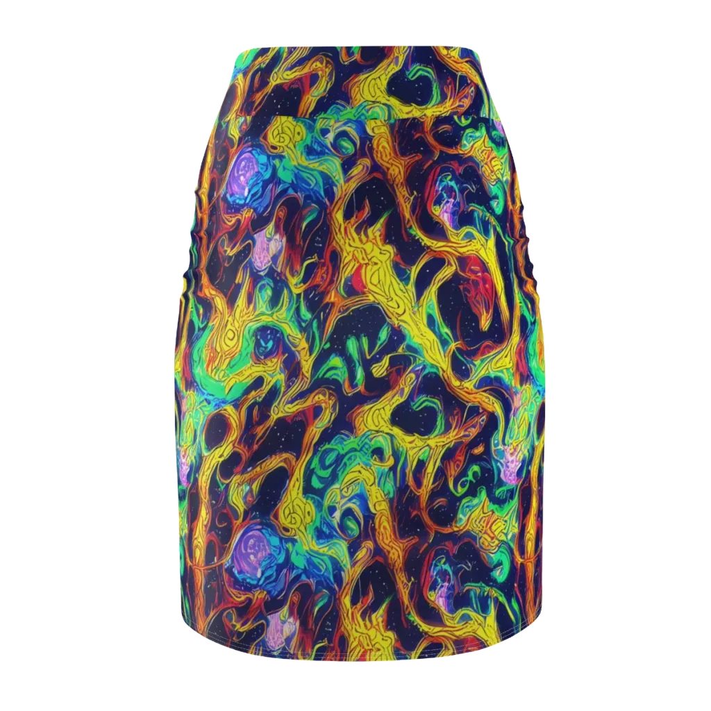 Fever Dream Galaxy on Pencil Skirt — Back