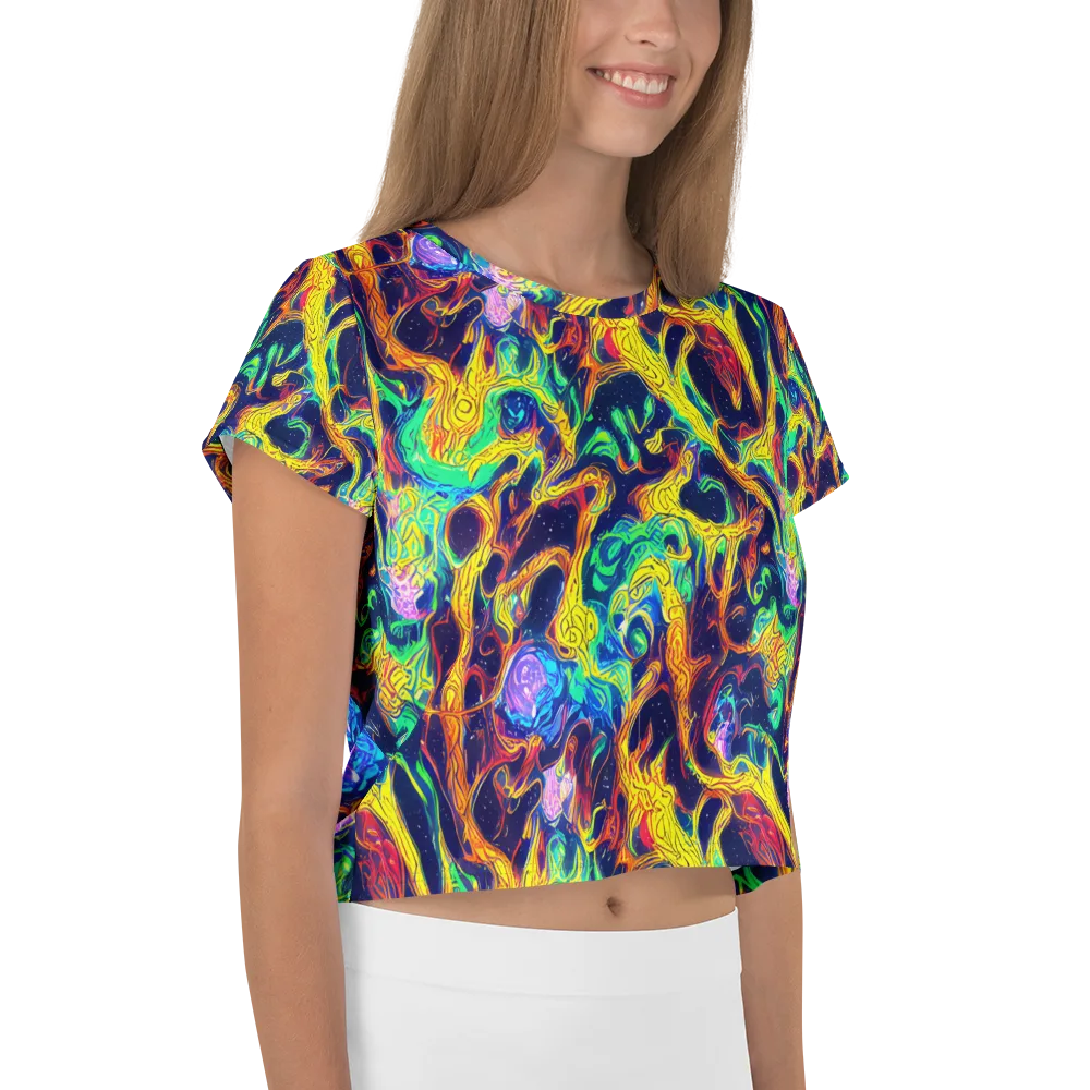 Fever Dream Galaxy on Crop Tee — Right
