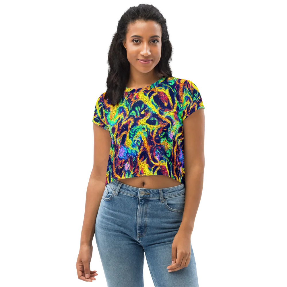 Fever Dream Galaxy on Crop Tee — Front