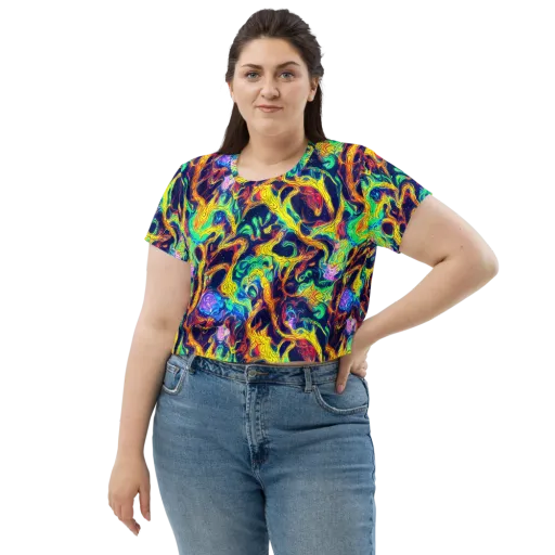 Fever Dream Galaxy on a Crop Tee