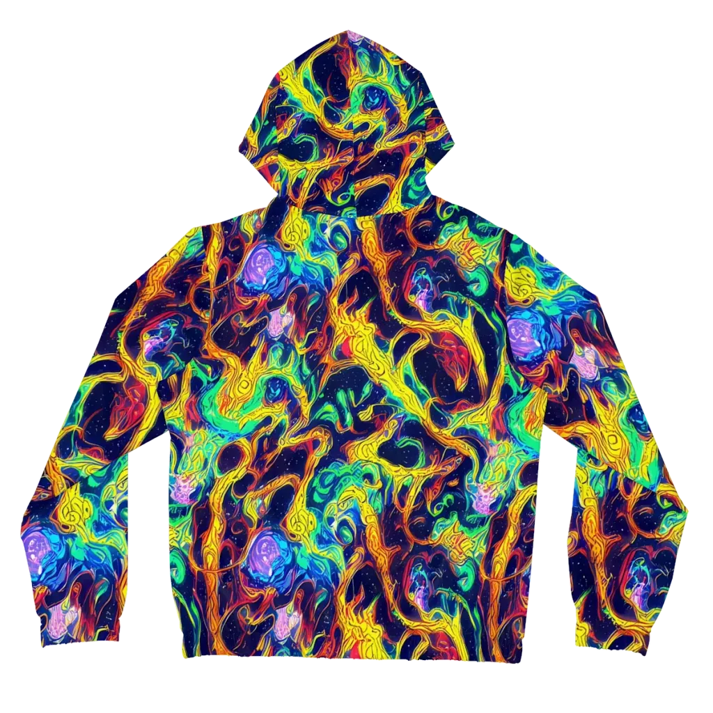 Fever Dream Galaxy on Women's Full-Zip Hoodie — Back