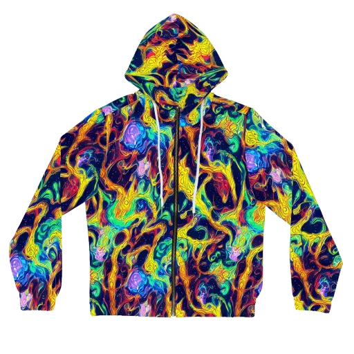 Fever Dream Galaxy on a Women's Full-Zip Hoodie
