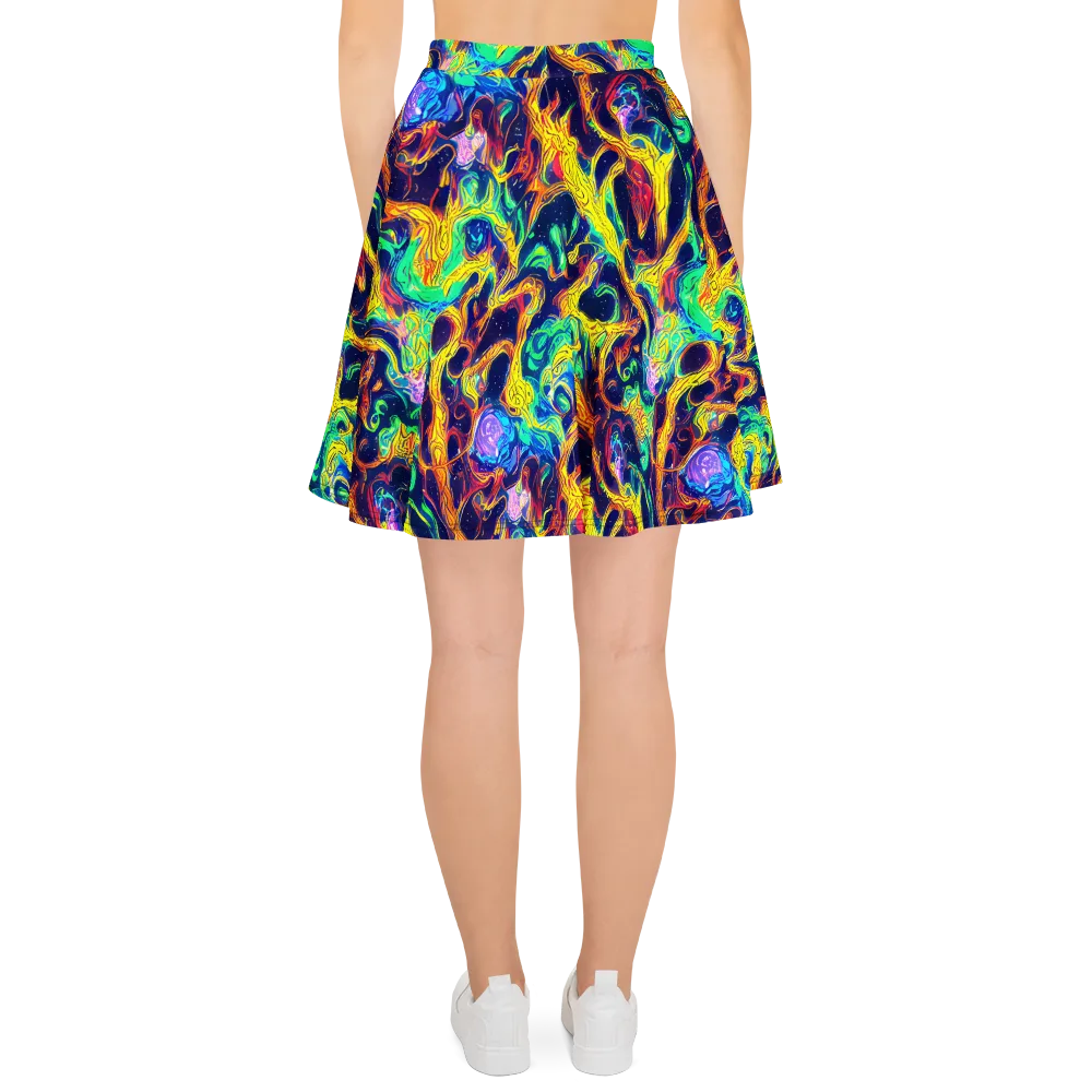 Fever Dream Galaxy on Skater Skirt — Back