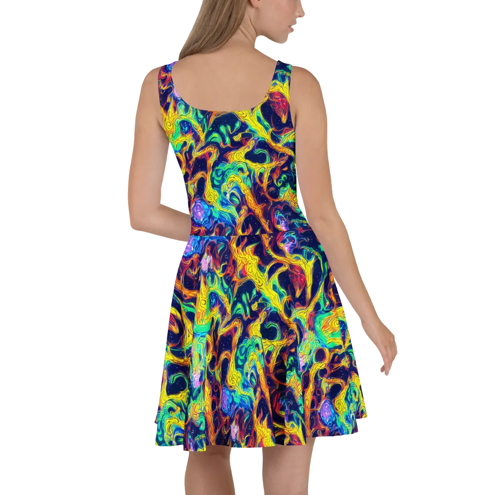Fever Dream Galaxy on Skater Dress — Back