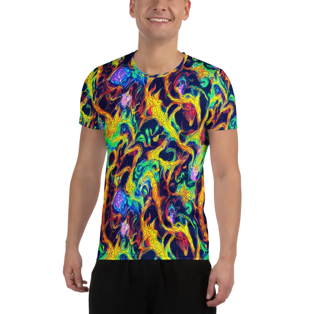 Fever Dream Galaxy on Men's Athletic T-Shirt — Front