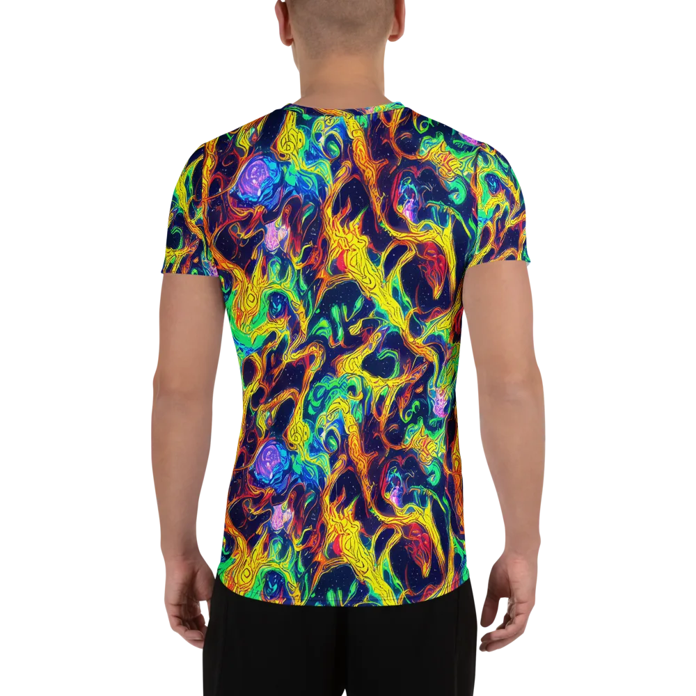 Fever Dream Galaxy on Men's Athletic T-Shirt — Back