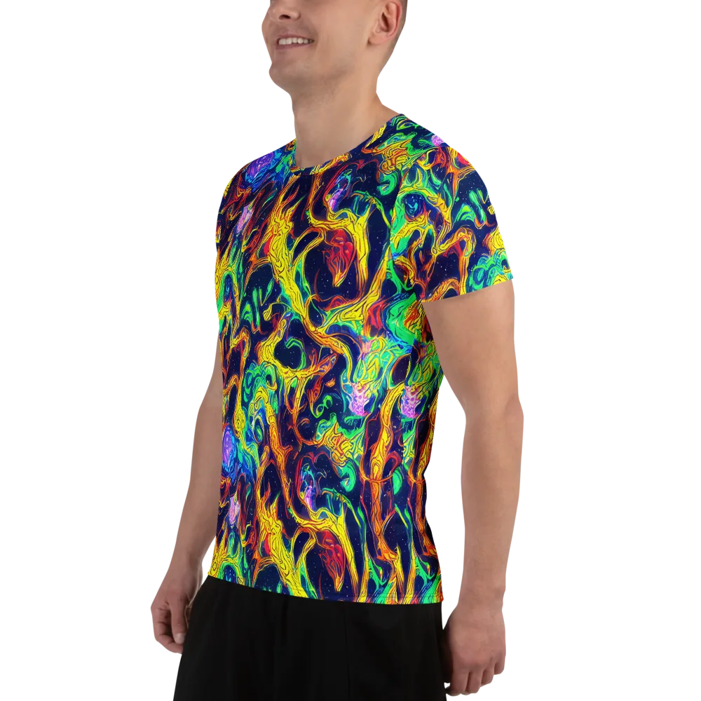 Fever Dream Galaxy on Men's Athletic T-Shirt — Left