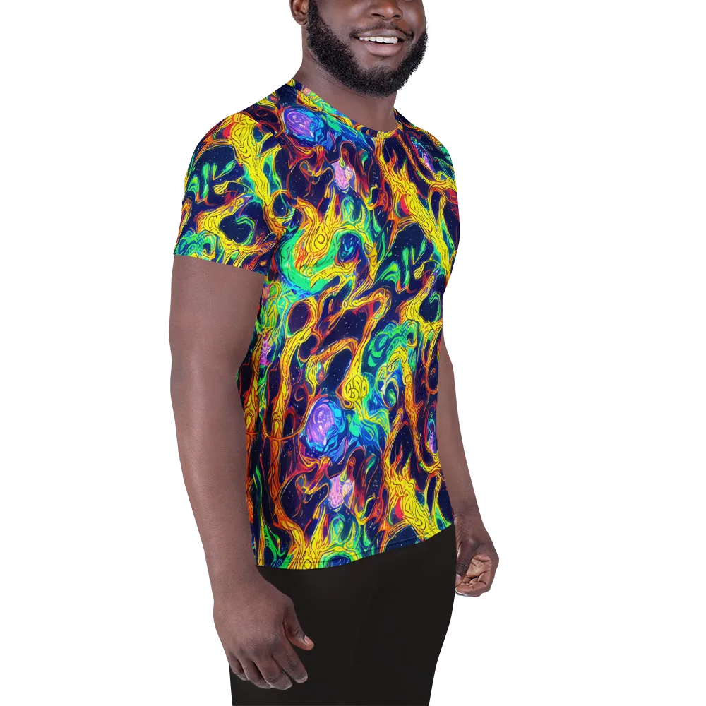 Fever Dream Galaxy on Men's Athletic T-Shirt — Right