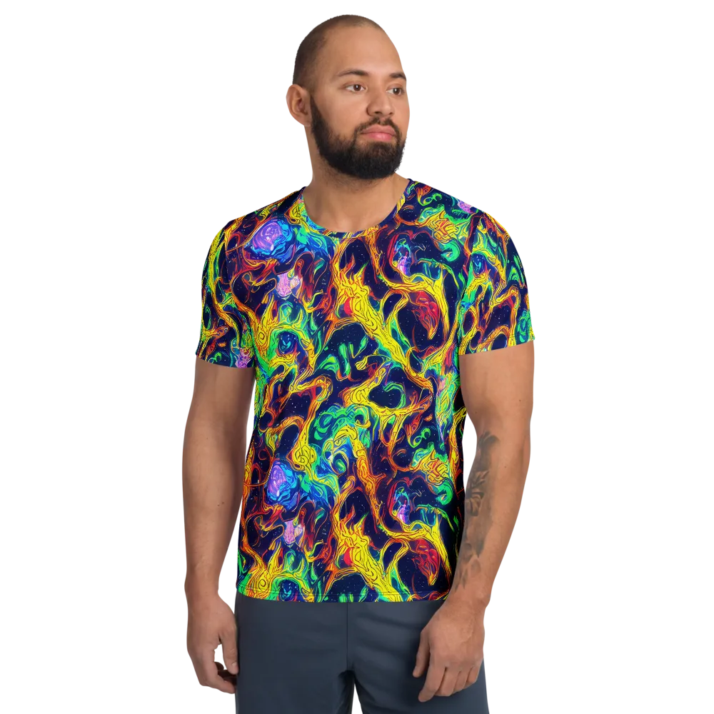 Fever Dream Galaxy on Men's Athletic T-Shirt — Front