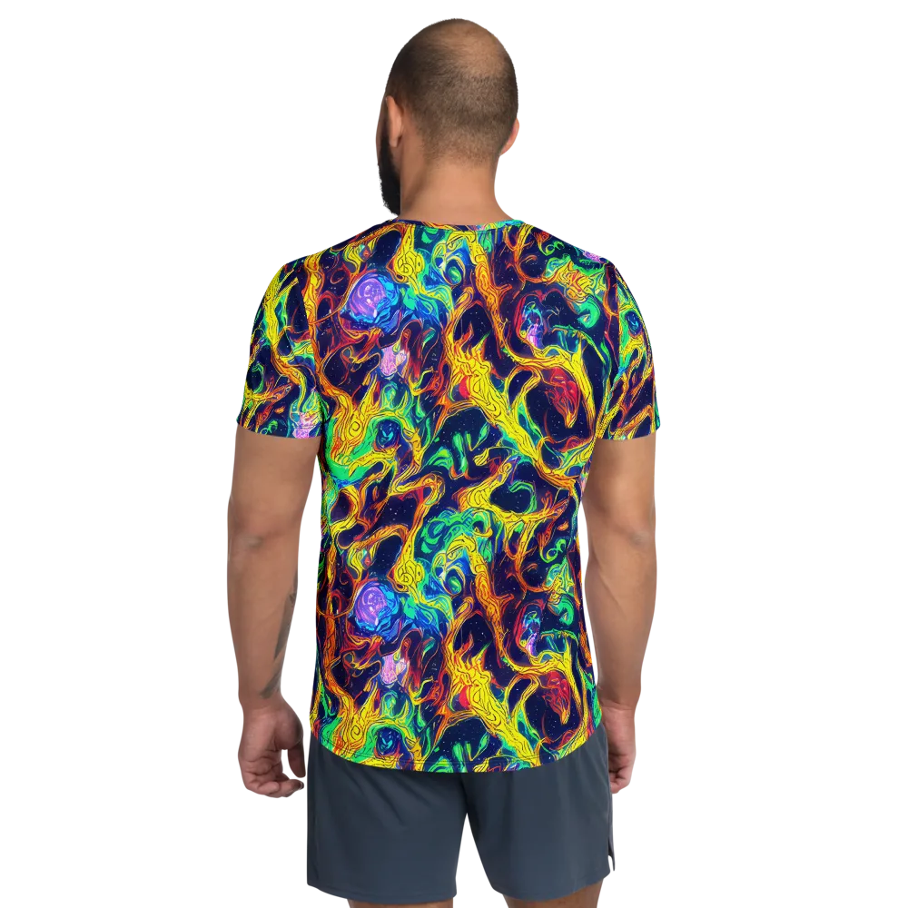 Fever Dream Galaxy on Men's Athletic T-Shirt — Back