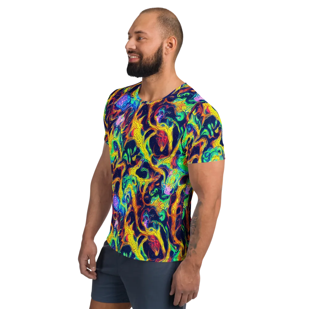 Fever Dream Galaxy on Men's Athletic T-Shirt — Left