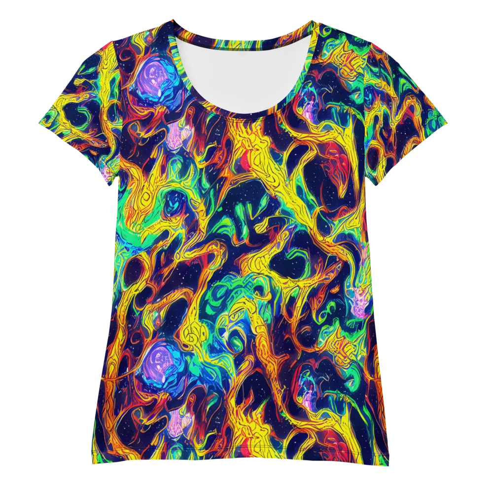 Fever Dream Galaxy on Women's Athletic T-Shirt — Front