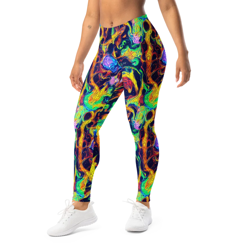 Fever Dream Galaxy on Leggings — Left Front