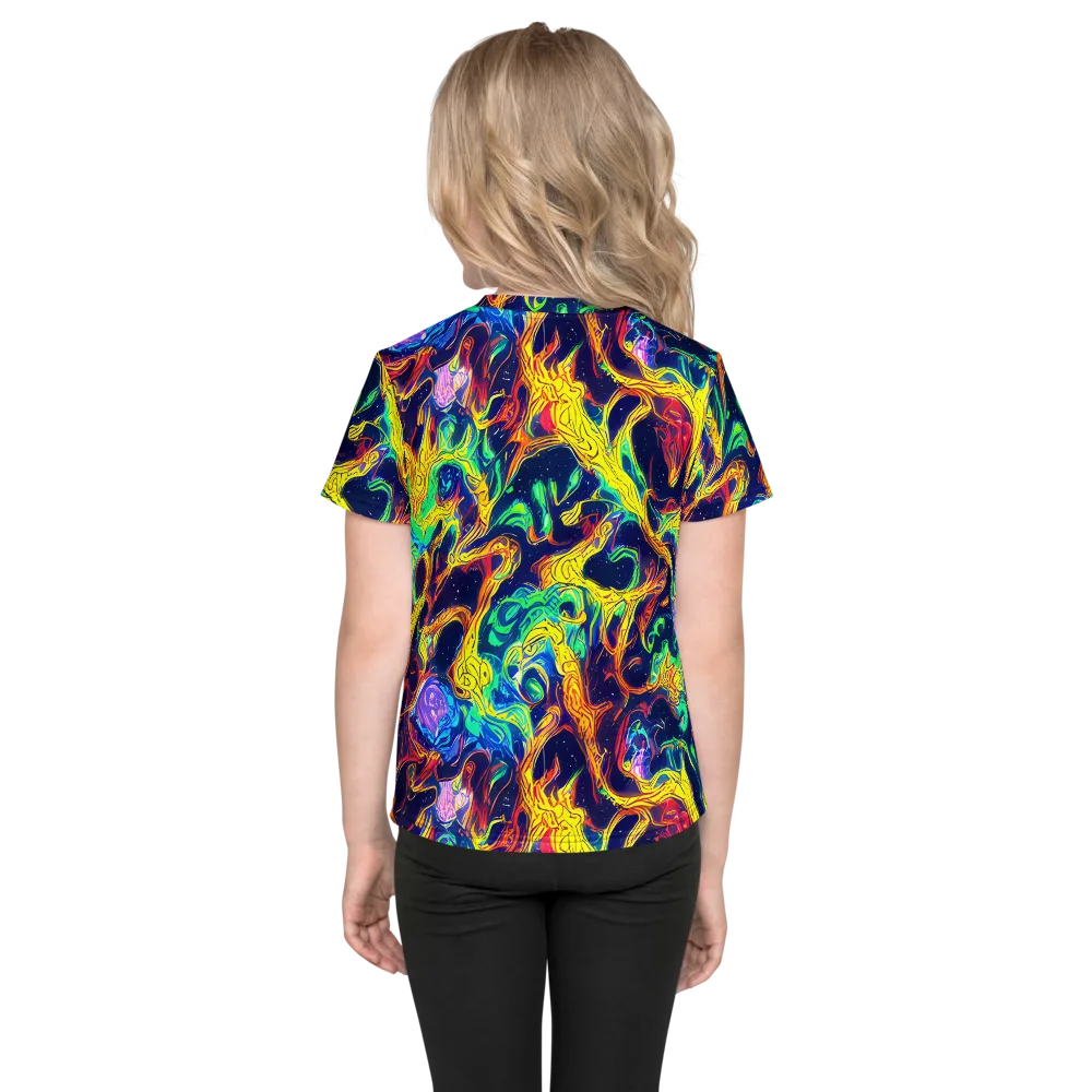 Fever Dream Galaxy on Kids Crew Neck T-Shirt — Back