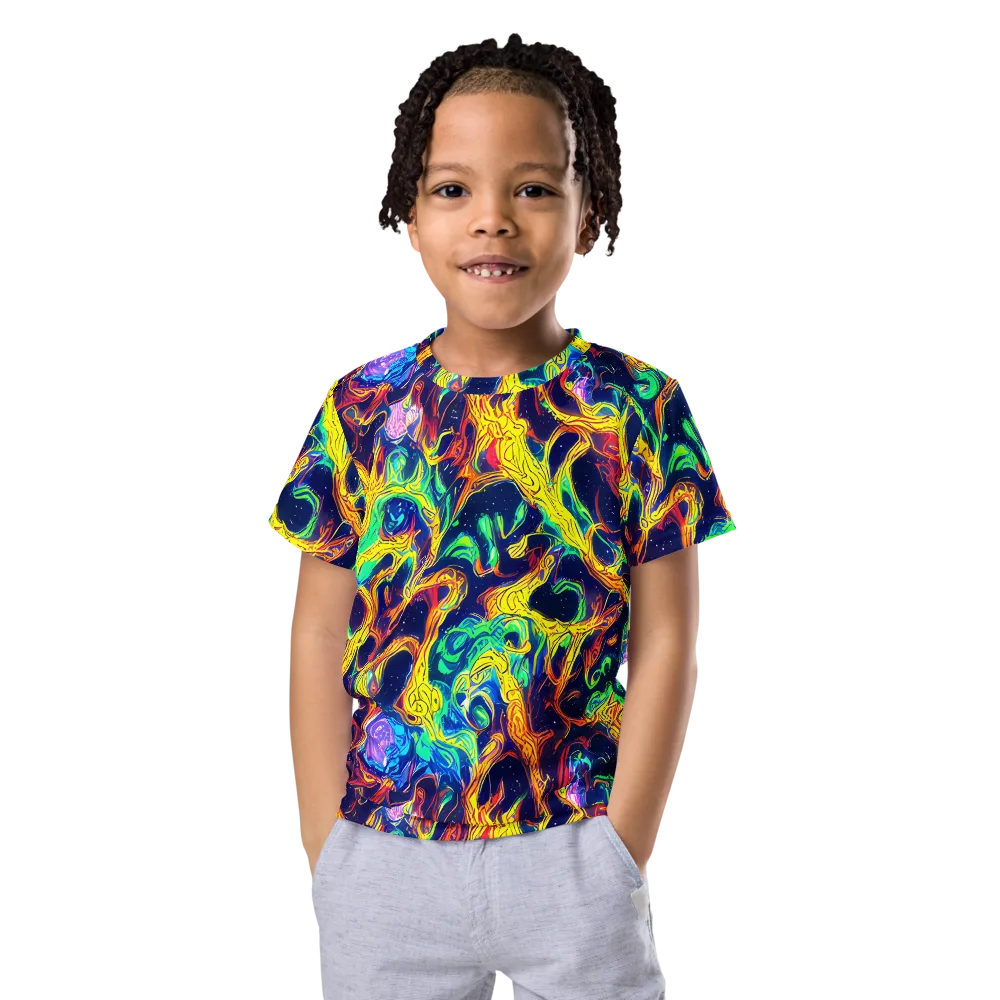 Fever Dream Galaxy on Kids Crew Neck T-Shirt — Front