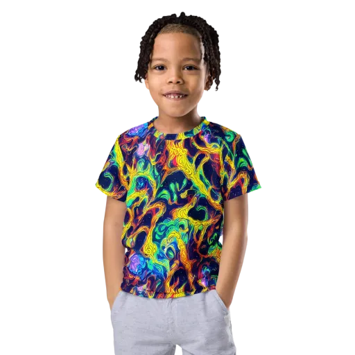 Fever Dream Galaxy on a Kids Crew Neck T-Shirt