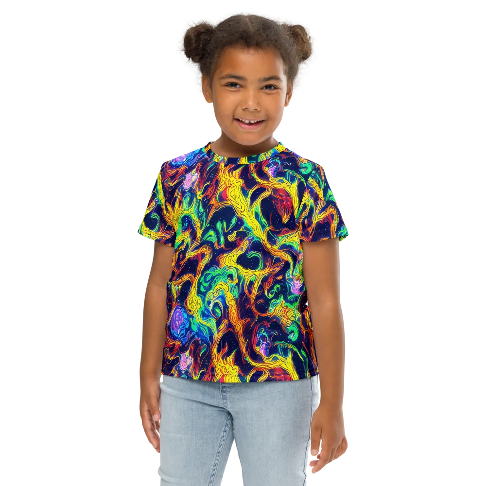 Fever Dream Galaxy on Kids Crew Neck T-Shirt — Front