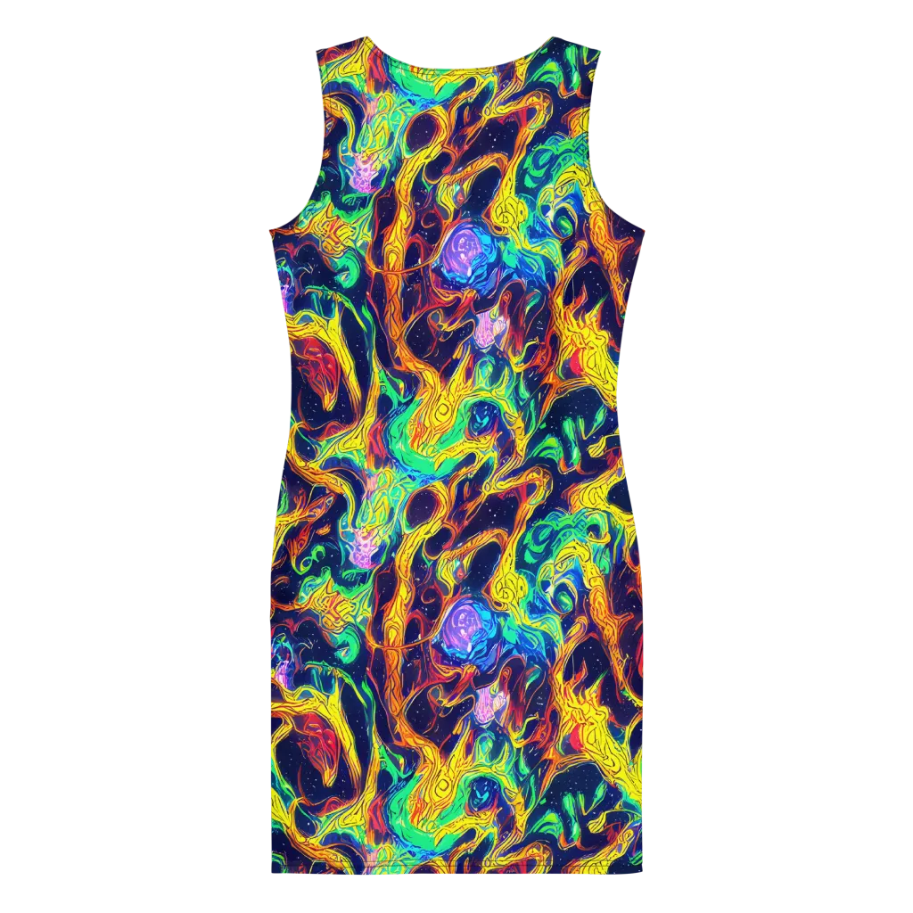 Fever Dream Galaxy on Bodycon Dress — Back