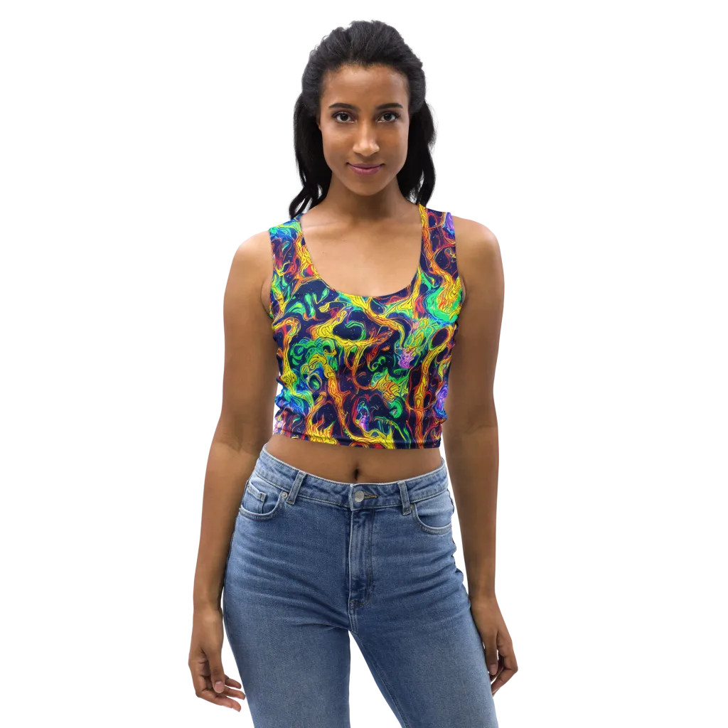 Fever Dream Galaxy on Crop Top — Front