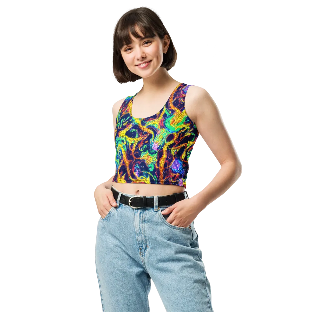 Fever Dream Galaxy on Crop Top — Front