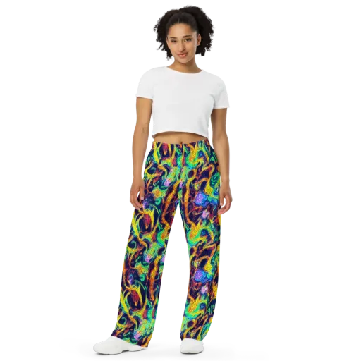 Fever Dream Galaxy on a Wide-Leg Pants