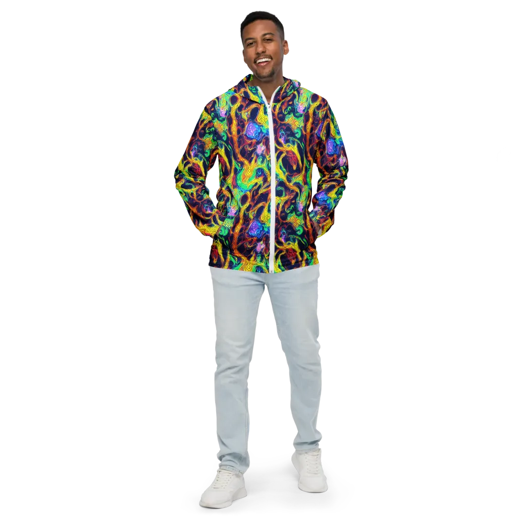 Fever Dream Galaxy on Men's Windbreaker — Front