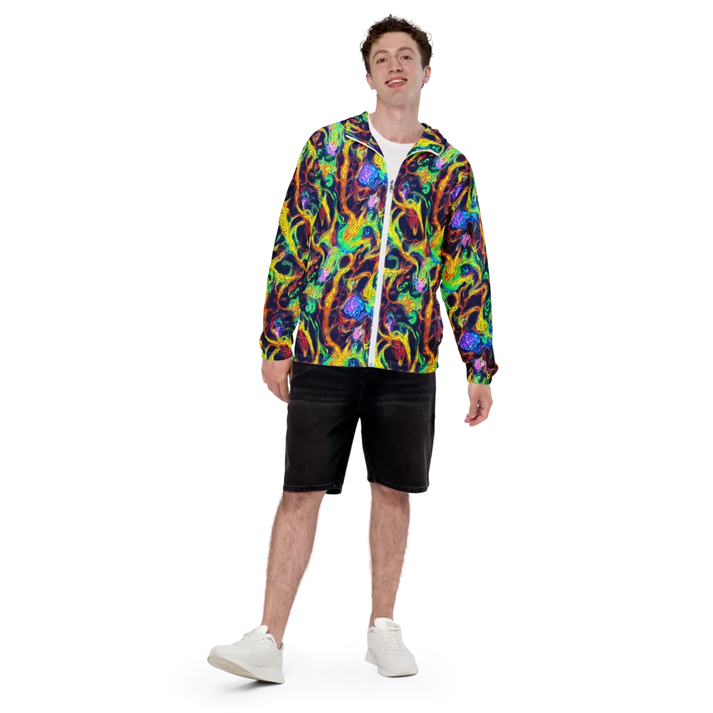 Fever Dream Galaxy on Men's Windbreaker — Front