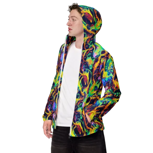 Fever Dream Galaxy on a Men's Windbreaker