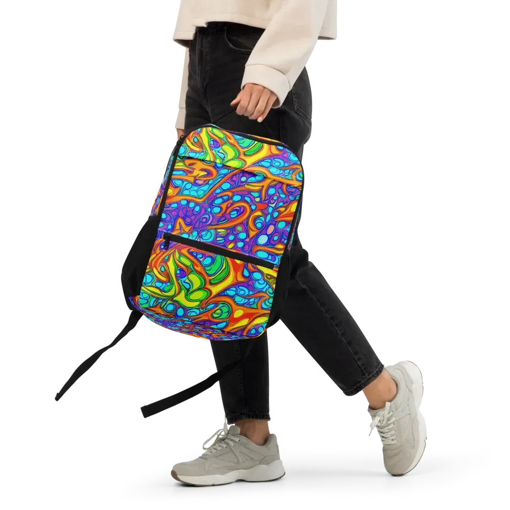 Kaleido Riptide on Utility Backpack — Front