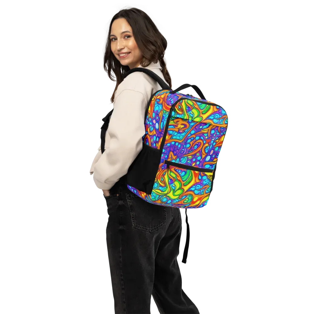 Kaleido Riptide on Utility Backpack — Back
