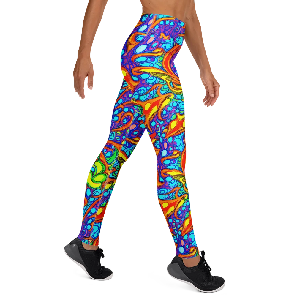 Kaleido Riptide on Yoga Leggings — Right