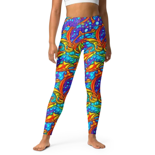 Kaleido Riptide on a Yoga Leggings