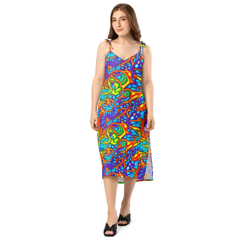 Kaleido Riptide on Slip Dress — Front