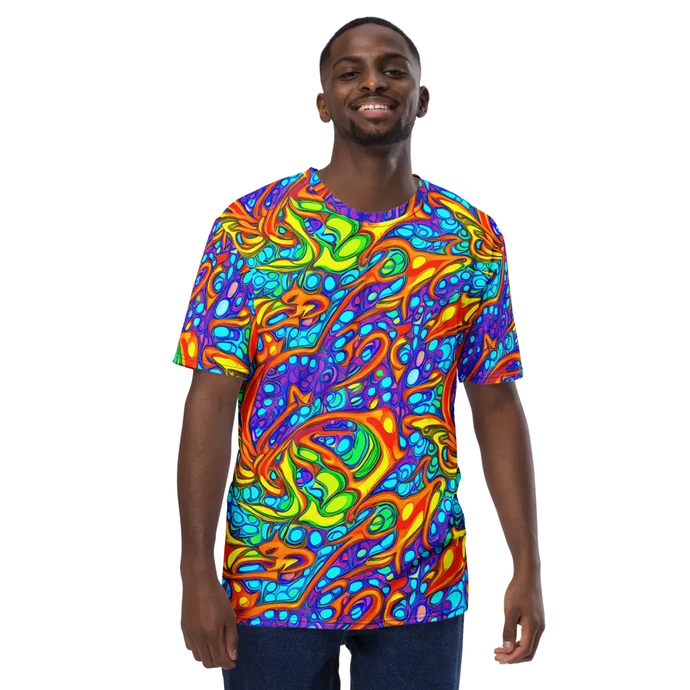 Kaleido Riptide on Men's Crew Neck T-Shirt — Front