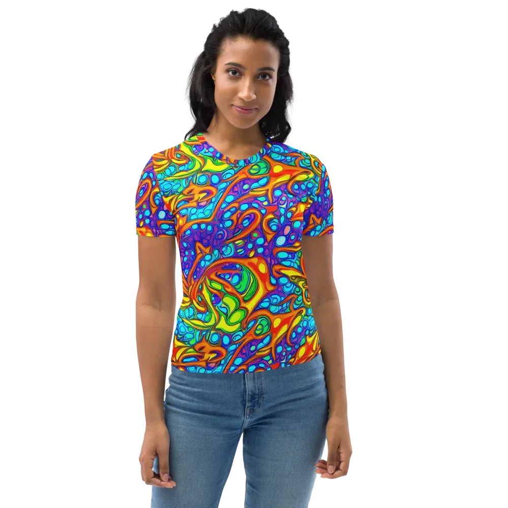 Kaleido Riptide on Women's Crew Neck T-Shirt — Front