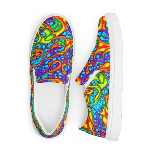 Kaleido Riptide on a Men's Slip-On Canvas Shoes