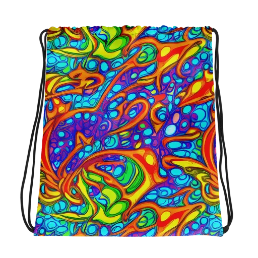 Kaleido Riptide on a Drawstring Bag