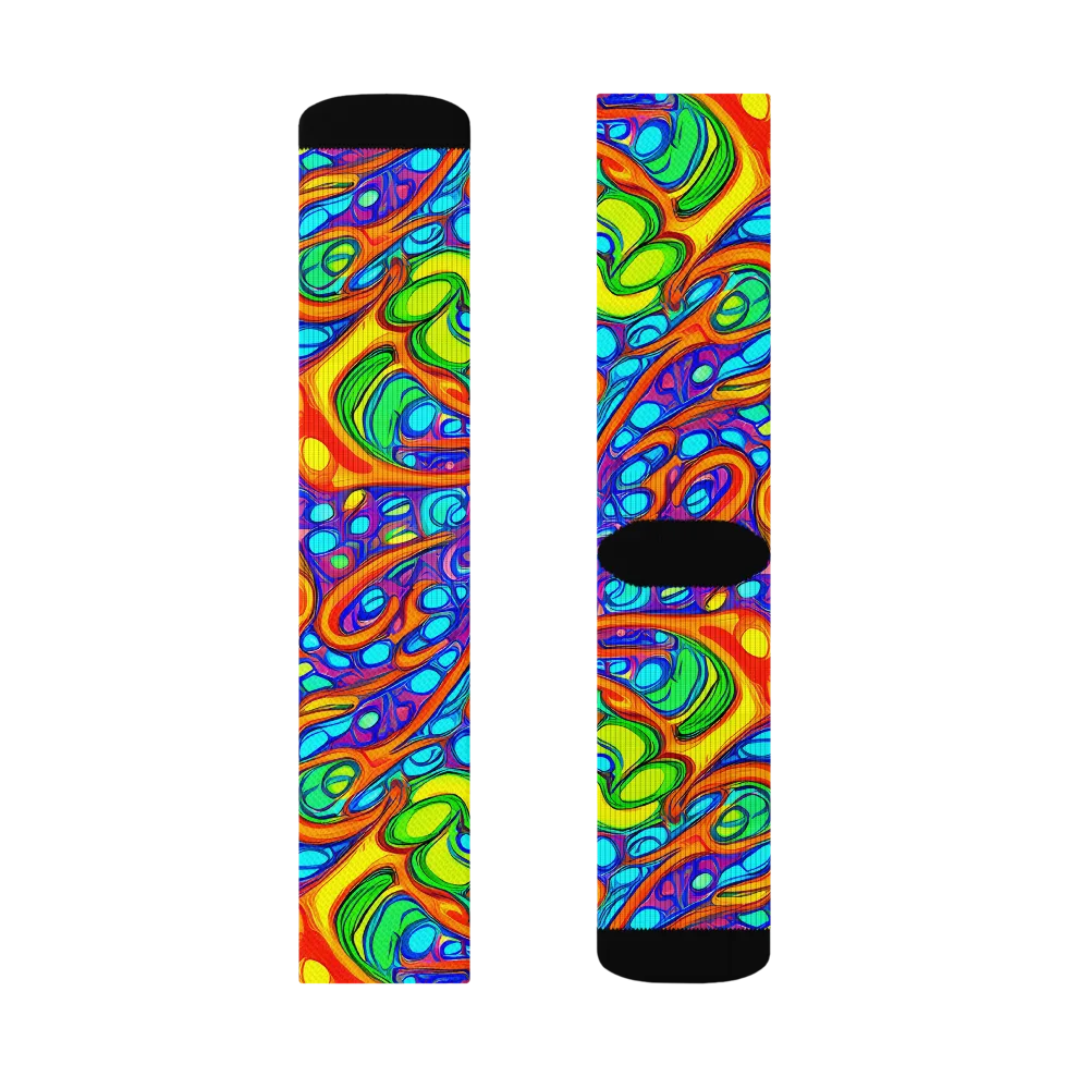 Kaleido Riptide on Socks — Right Sock