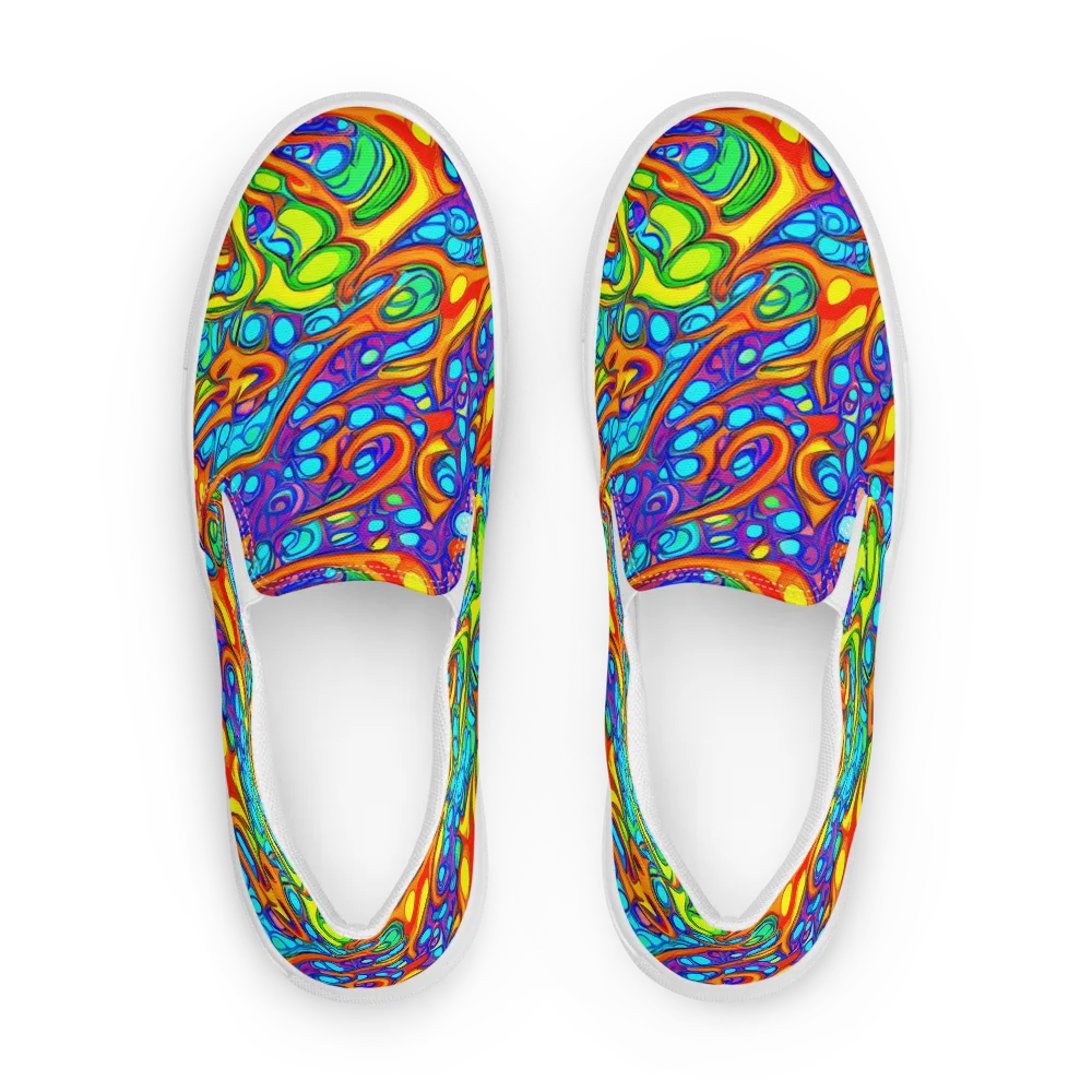 Kaleido Riptide on Women's Slip-On Canvas Shoes — Front