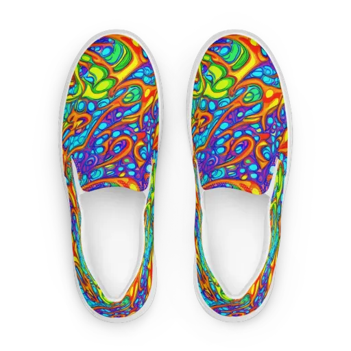 Kaleido Riptide on a Women's Slip-On Canvas Shoes