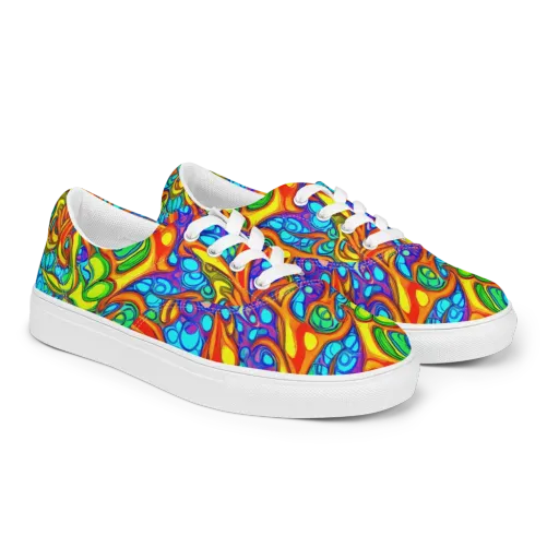 Kaleido Riptide on a Men's Lace-Up Canvas Shoes