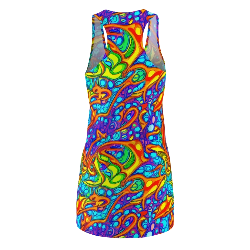 Kaleido Riptide on Racerback Dress — Back