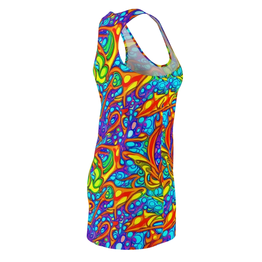 Kaleido Riptide on Racerback Dress — Back Side