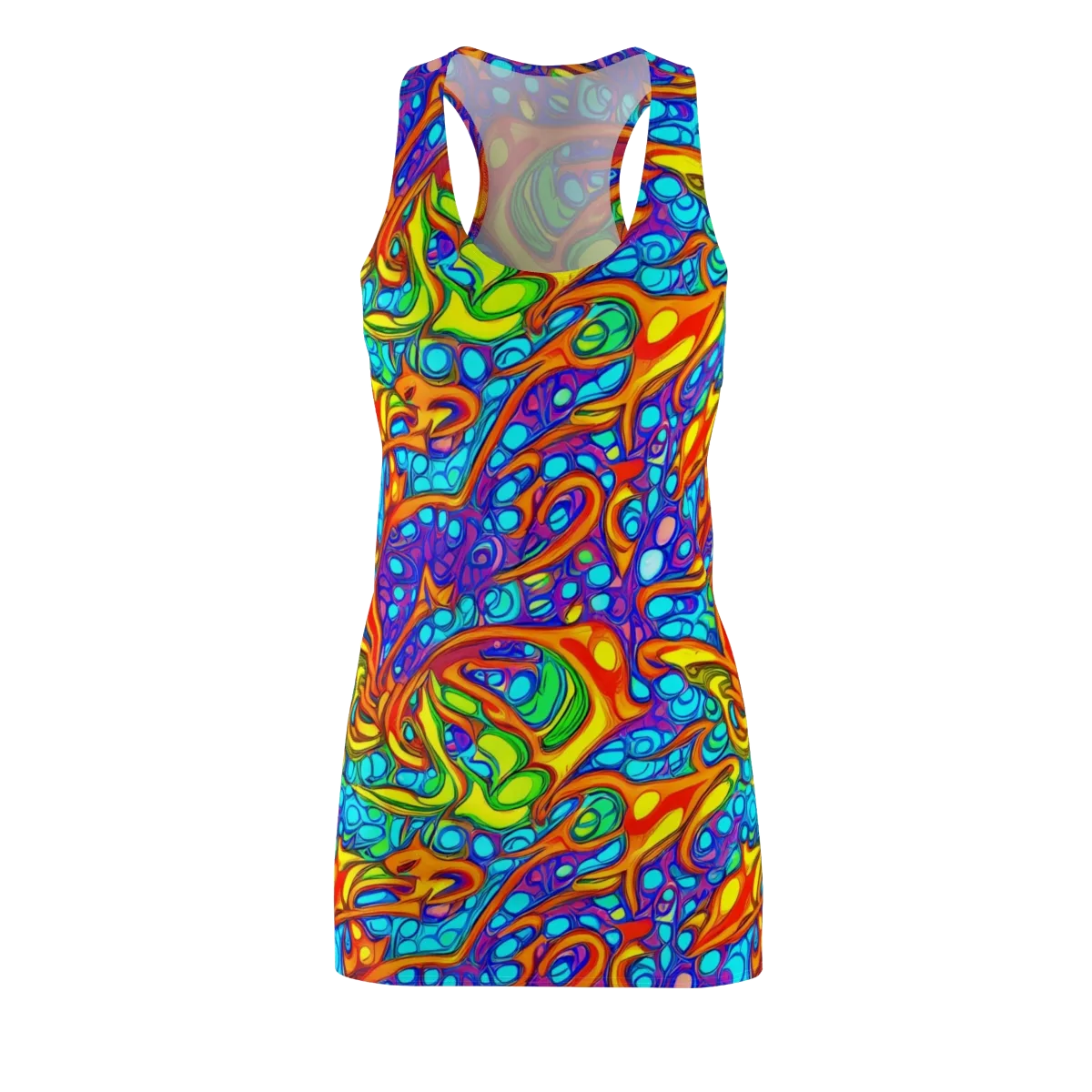 Kaleido Riptide on Racerback Dress — Front