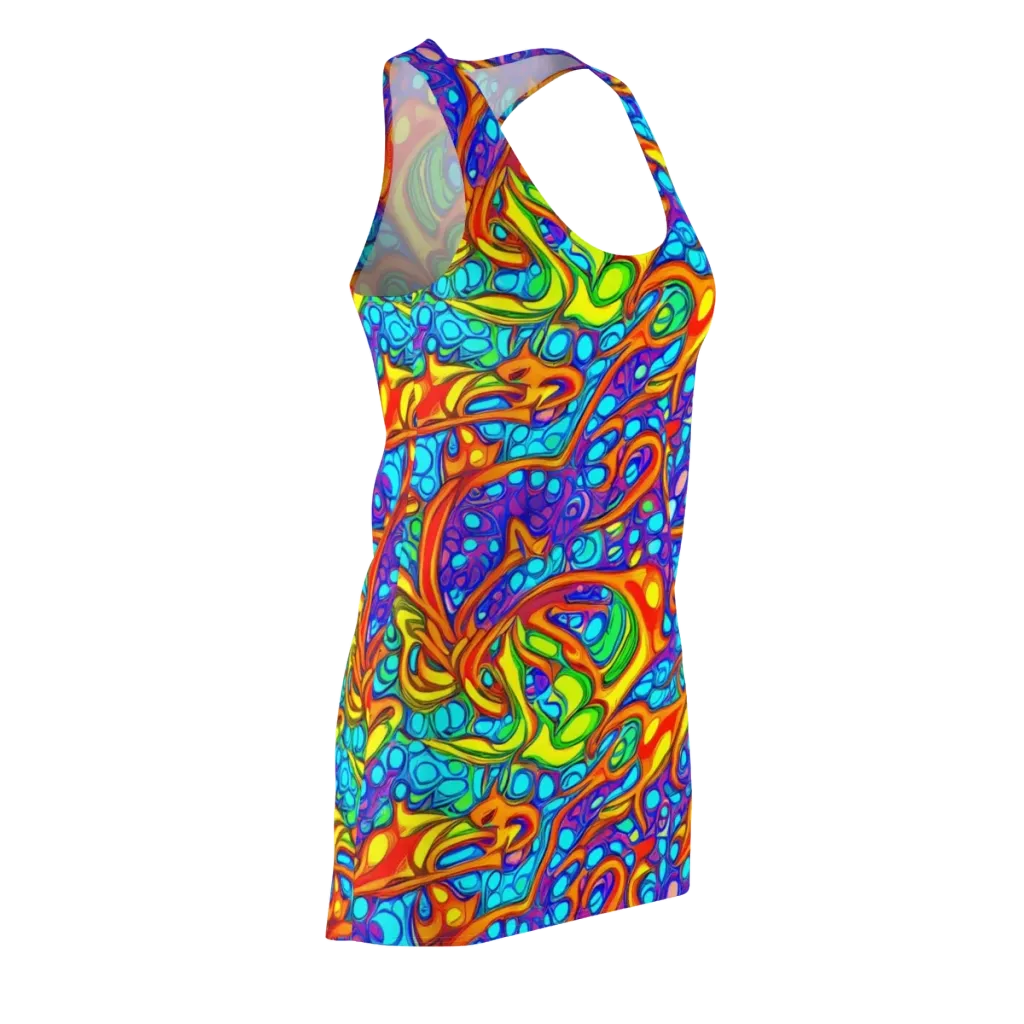 Kaleido Riptide on Racerback Dress — Front Side