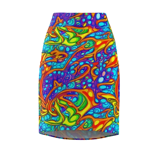 Kaleido Riptide on a Pencil Skirt