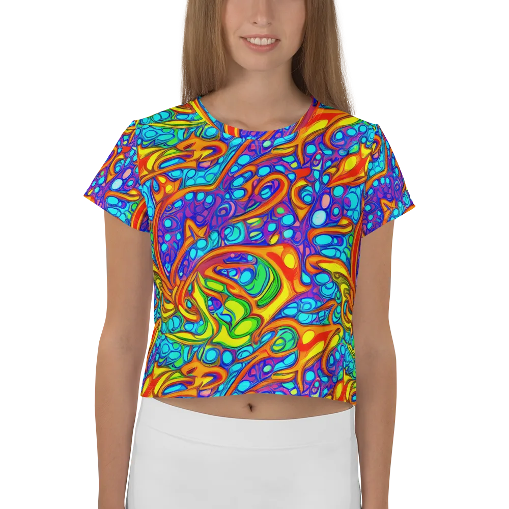 Kaleido Riptide on Crop Tee — Front