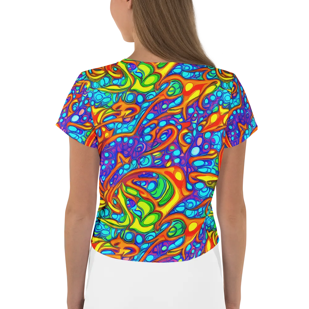 Kaleido Riptide on Crop Tee — Back