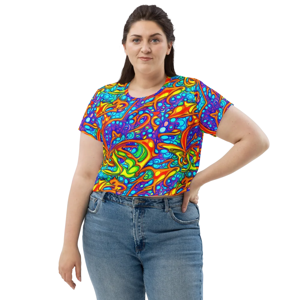 Kaleido Riptide on Crop Tee — Front